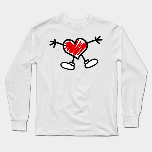 Heart Dude Long Sleeve T-Shirt by World's End Images